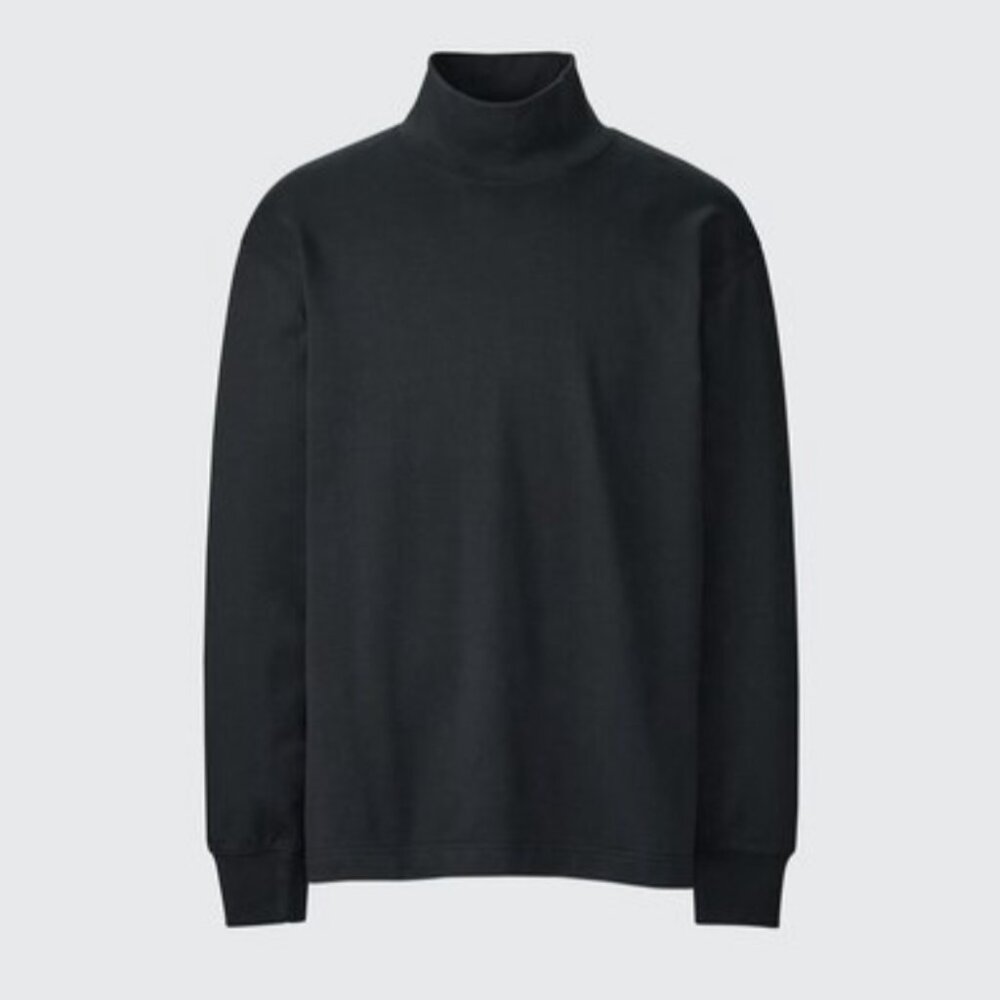UNIQLO U SOFT BRUSHED MOCK NECK T-SHIRT
